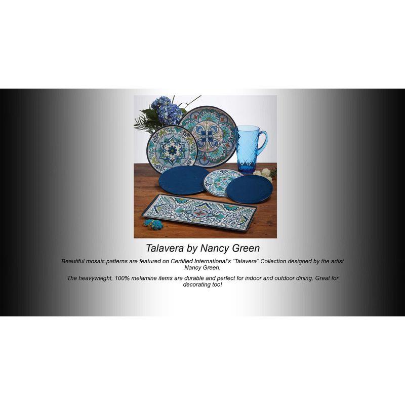 Certified International Talavera Heavy Weight 12 Piece Melamine Dinnerware Set, Service for 4