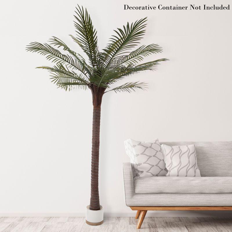 87-Inch Green Plastic Potted Palm Tree Floor Plant