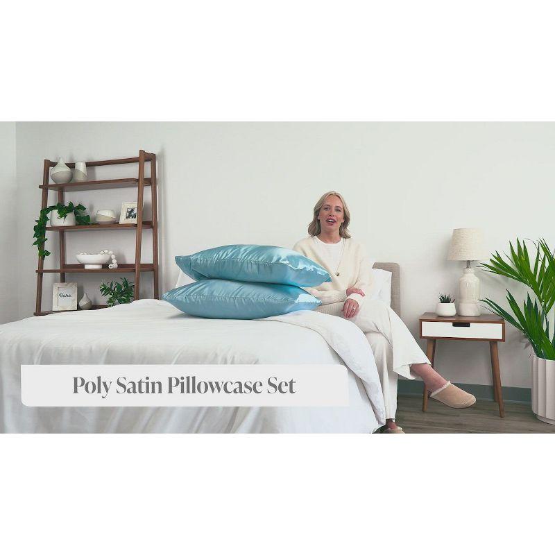 1 Pc Body - Zipper Grey Satin Pillowcase by Bare Home