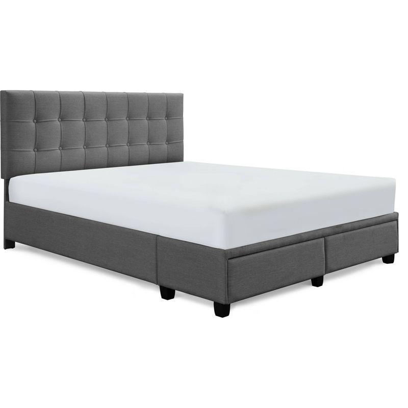 ClickDecor Langston Edmond Storage Bed with Adjustable Height Headboard