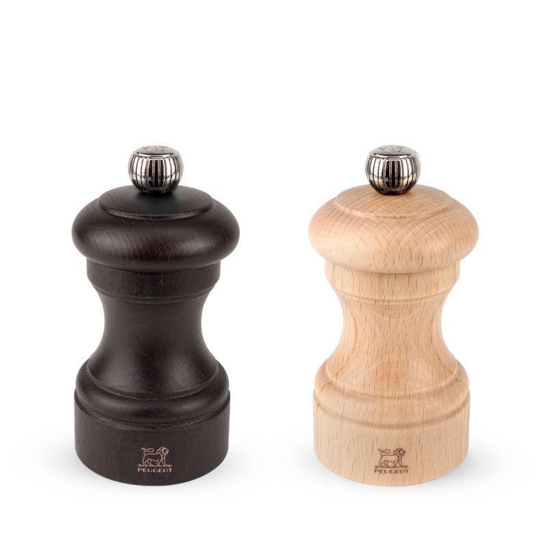 Peugeot Bistro Chocolate and Natural Wood Salt and Pepper Mill Set