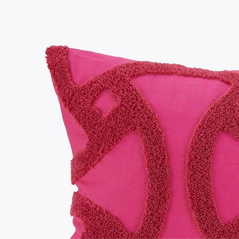 Santorini Embroidered Cotton Throw Pillow
