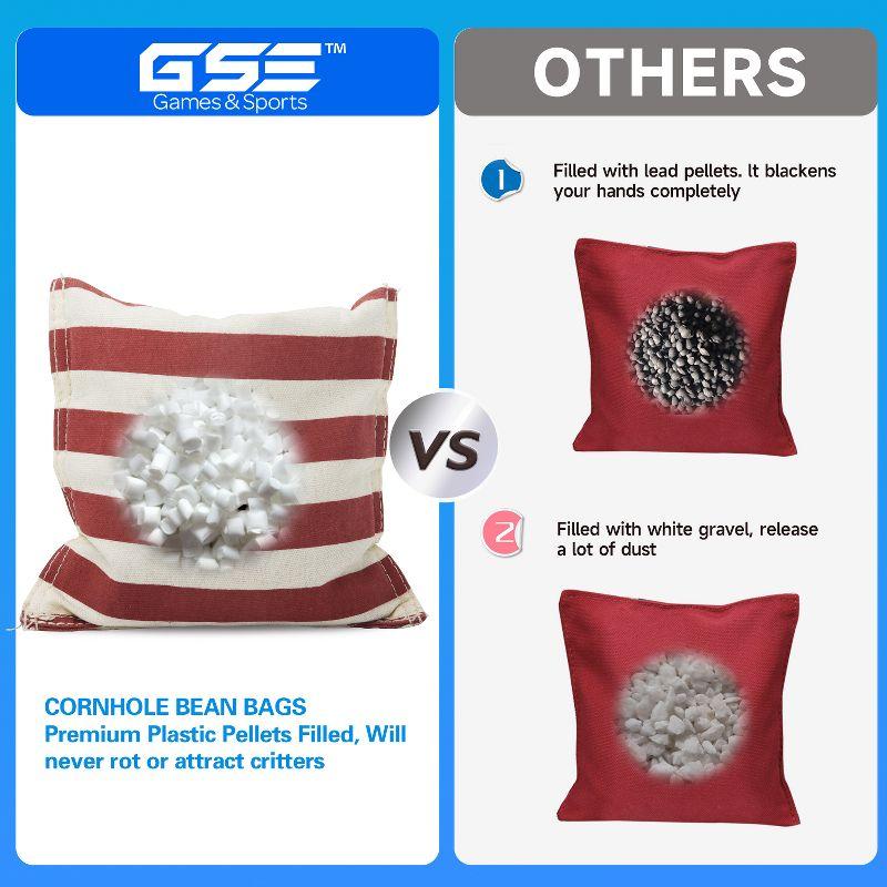 GSE Games & Sports Expert Regulation Size and Weight Cornhole Bean Bags for Cornhole Board Toss Game (Set of 8)