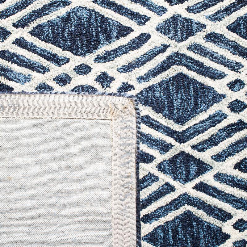 Micro-Loop MLP155 Hand Tufted Area Rug - Navy/Ivory - 5'x5' - Safavieh.