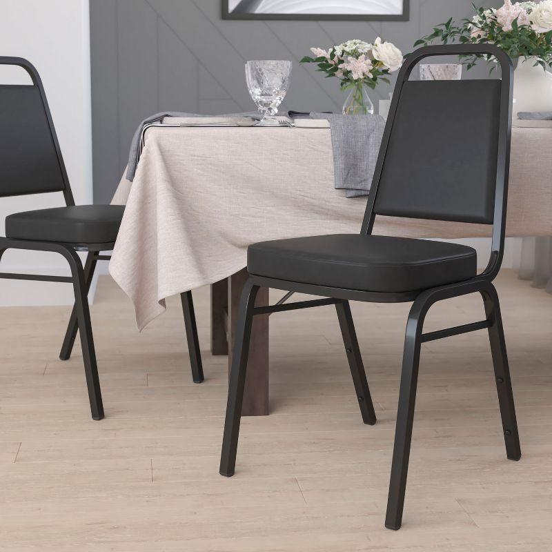 Flash Furniture Amaya Trapezoidal Back Stacking Banquet Chair with 2.5" Thick Seat