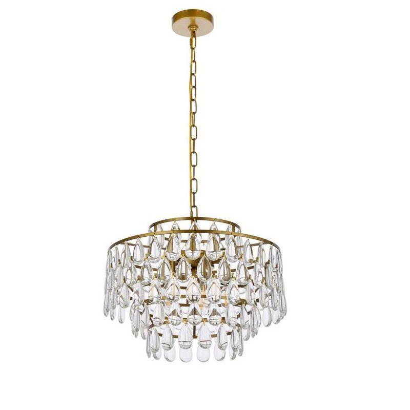 Elegant Lighting Mila 18 inch pendant in brass