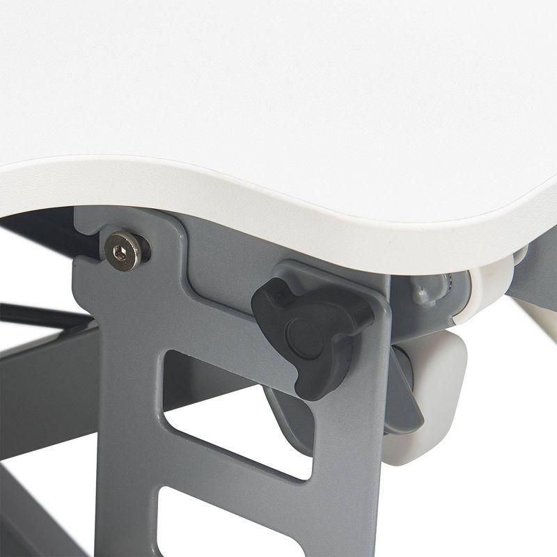 Large White Ergonomic Height Adjustable Standing Desk Converter