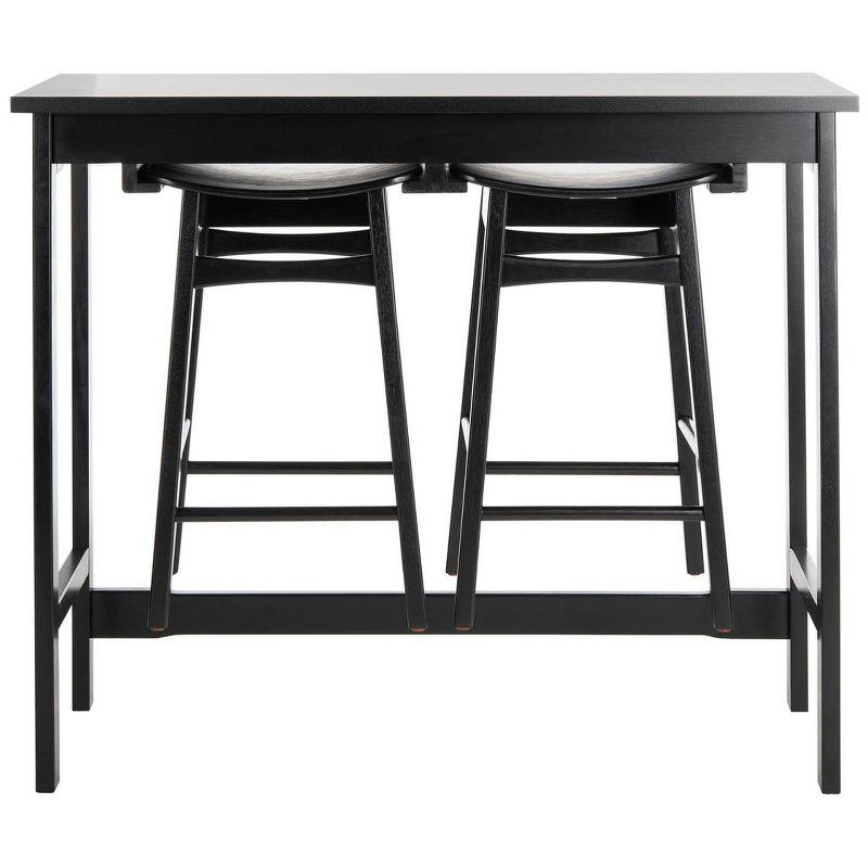 Colbie 3 Piece Pub Set - Black - Safavieh