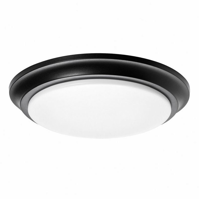 Baron 14" Black LED Flush Mount Ceiling Light