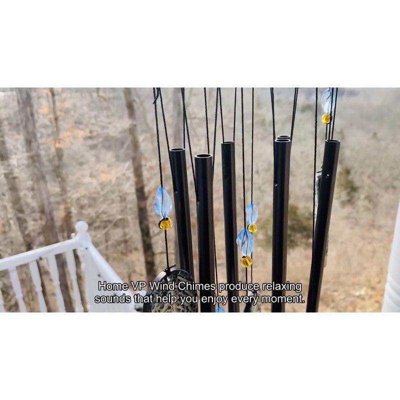 VP Home Wolf Dream Catchers Windchimes Iron Wind Decorations with Deep Tone, Brown