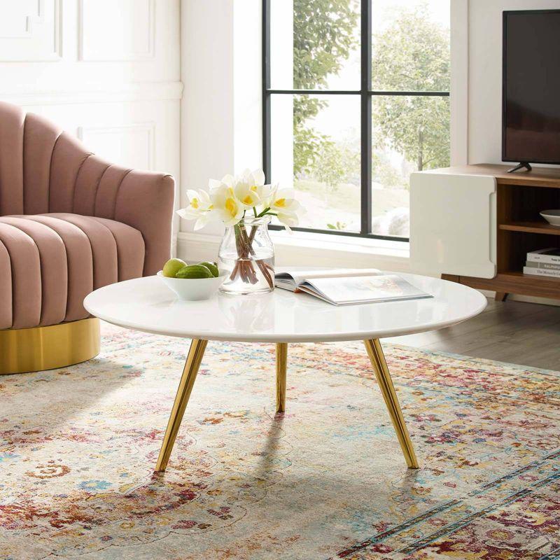 Modway Carson Carrington Bata Round Artificial Marble Coffee Table by Modway & Reviews | Wayfair