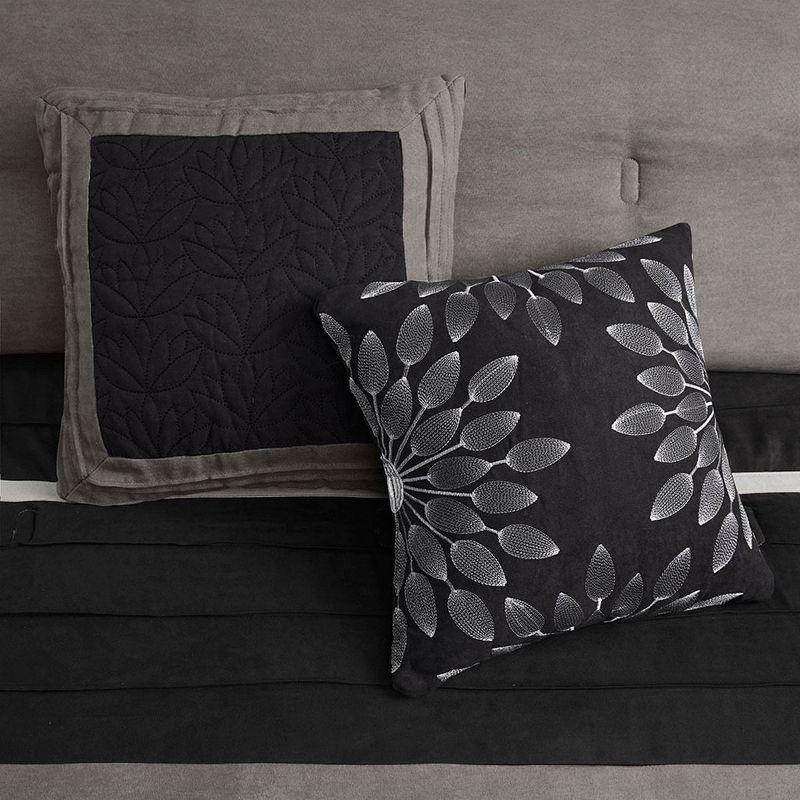 Madison Park Palmer 7 PC Pieced Faux Suede Comforter Set