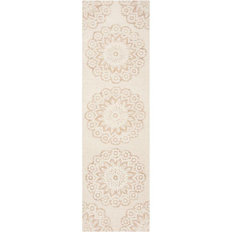 Ivory Elegance 27" Handmade Wool Tufted Runner Rug