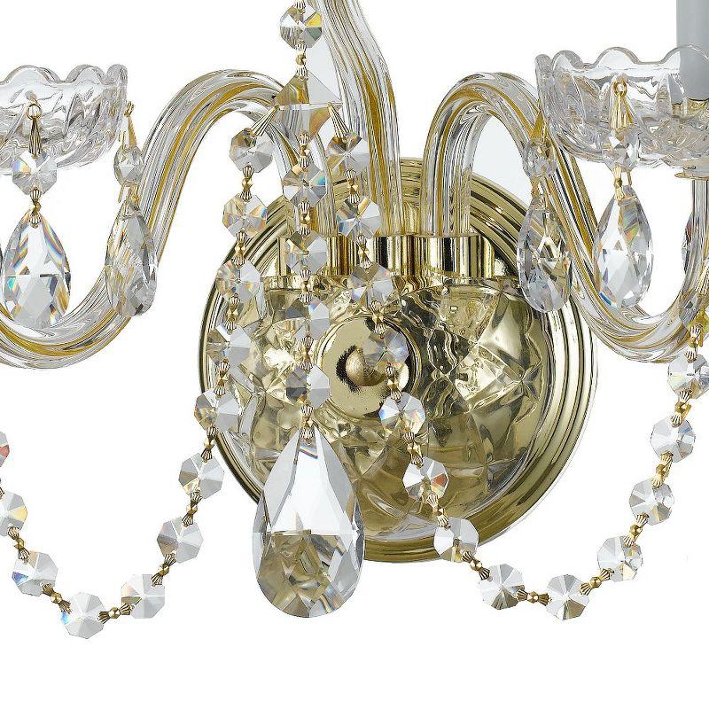 Crystorama Lighting Traditional Crystal 3 - Light Sconce in  Polished Brass