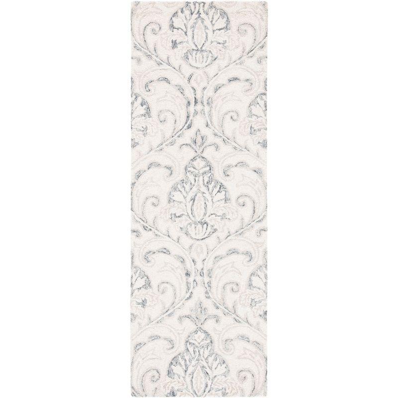 Micro-Loop MLP532 Hand Tufted Indoor Runner Rug - Ivory/Grey - 2'3"x11' - Safavieh