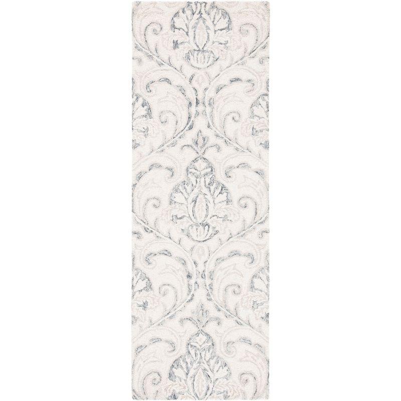 Elegant Ivory Wool 2'3" x 11' Hand-Tufted Non-Slip Runner Rug