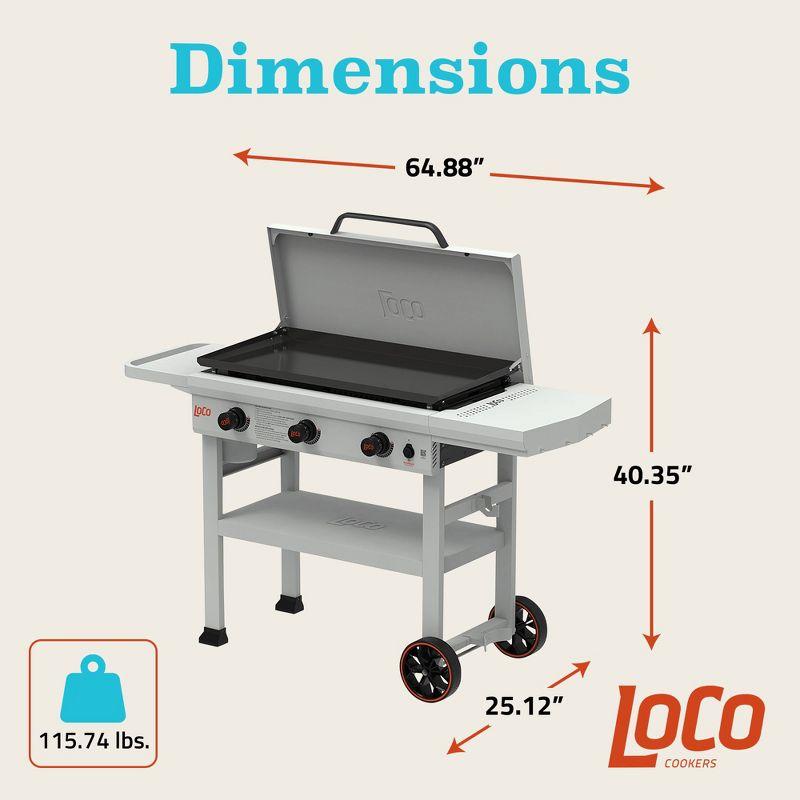 LoCo Cookers 3 - Burner Propane Gas Grill