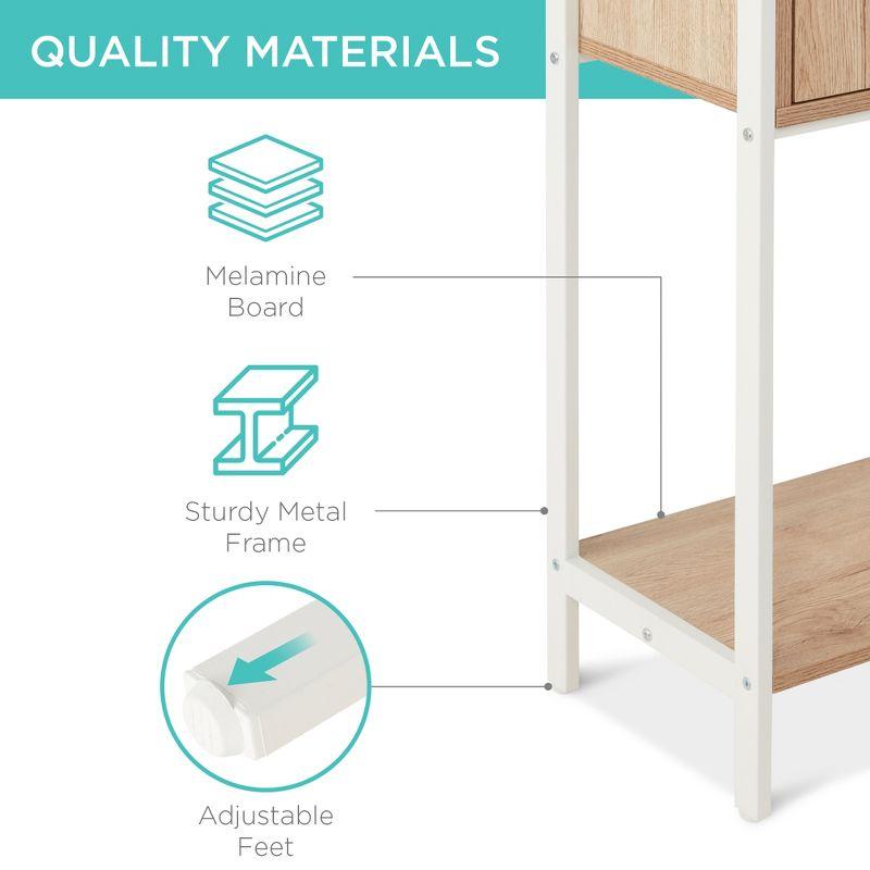 Best Choice Products Storage Bookshelf for Living Room, Walkway w/ Enclosed Cabinet, Elevated Design