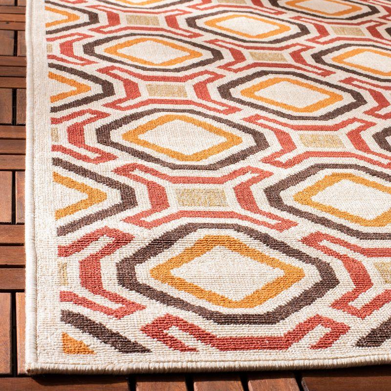 Veranda VER089 Power Loomed Indoor/Outdoor Area Rug - Chocolate/Terracotta - 8'x11' - Safavieh.