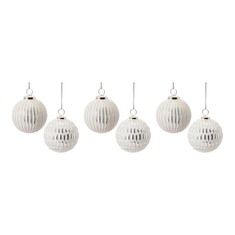 Melrose Frosted Glass Ball Ornament (Set of 6)