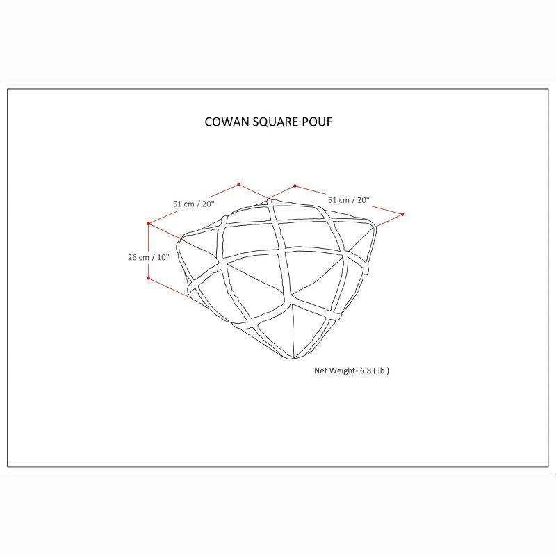 Simpli Home Cowan Upholstered Pouf
