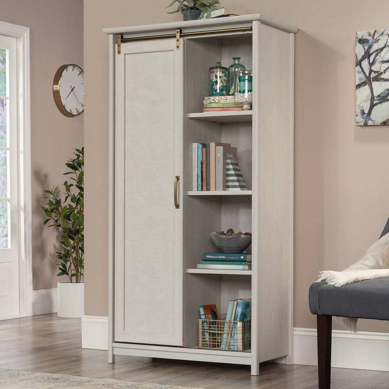 Glacier Oak Freestanding Storage Cabinet with Adjustable Shelving