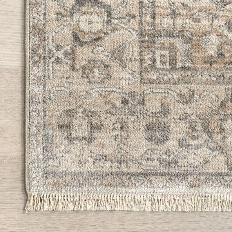Nuloom Harriet Medallion 4x6 Indoor Area Rug for Living Room Bedroom Dining Room Kitchen, Neutral/Beige