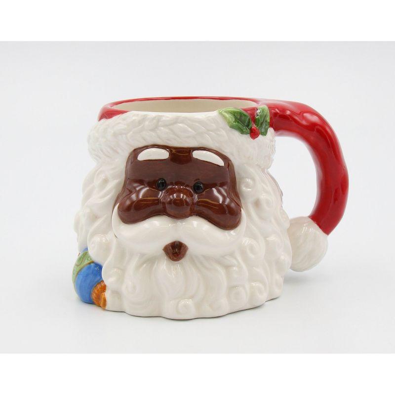 Festive Ceramic African American Santa Claus Mug