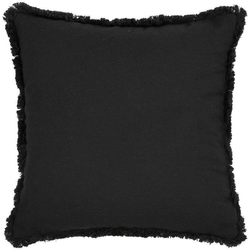 Fringed Reversible Throw Pillow