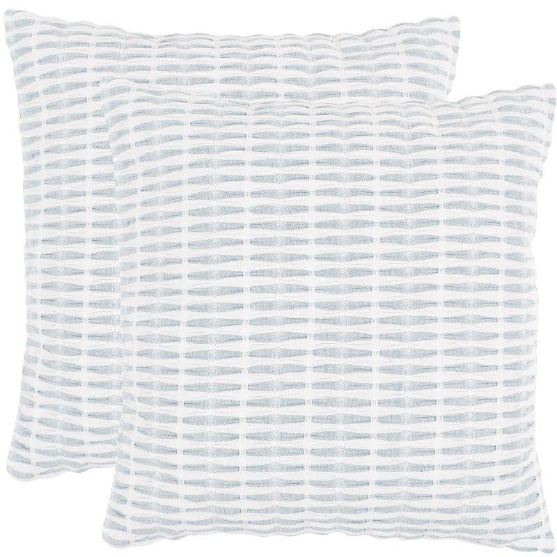 KAF Home Pleated Please Striped Cotton Pillow Cover (Set of 2)