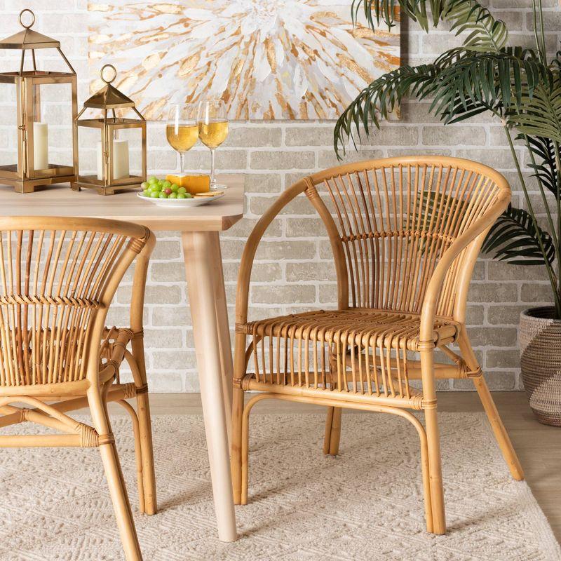 Murai Rattan Dining Chair Natural/Brown - bali & pari