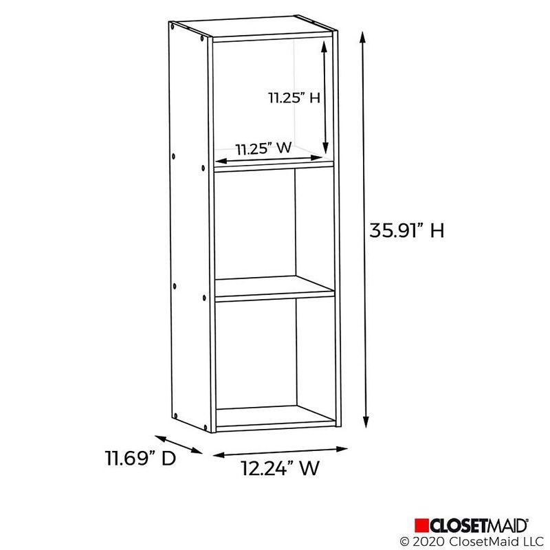 ClosetMaid Cubeicals 35.91'' H x 12.24'' W 3-Cube Bookcase