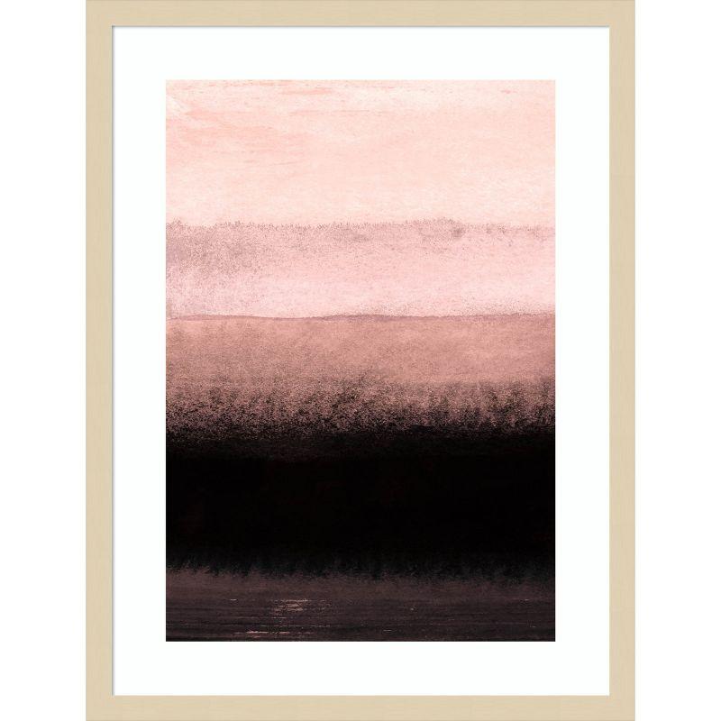 Shades of Pink Abstract Watercolor Wood Framed Wall Art