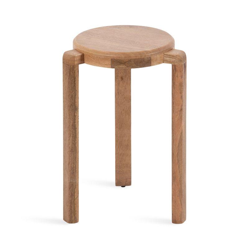 Kate and Laurel Stuart Wood Side Table, 14x14x20, Natural