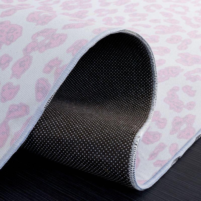 Faux Hide FAH505 Power Loomed Machine Washable Indoor Area Rug - Ivory/Pink - 5'x8' - Safavieh