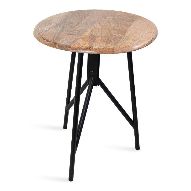 Kate and Laurel Pallson Round Wood Side Table, 18x18x22, Natural