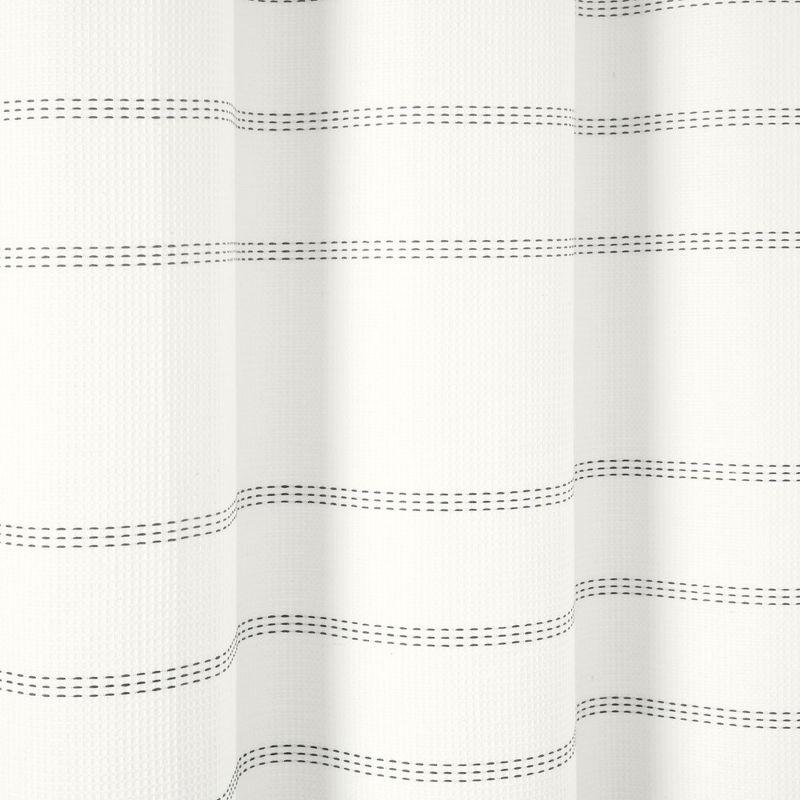 Cotton Blend Striped Shower Curtain