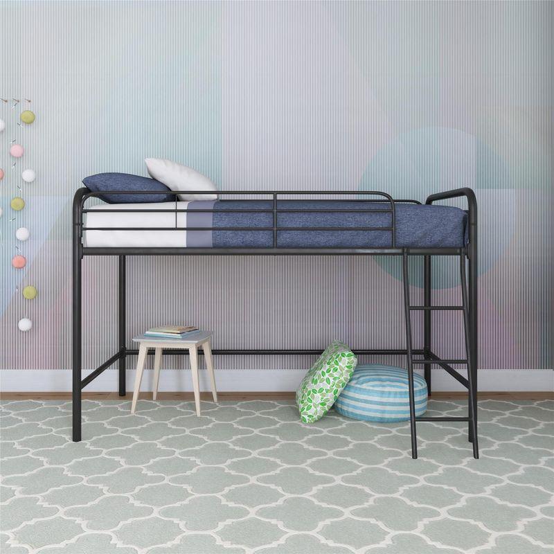 DHP Jett Junior Twin Metal Loft Bed