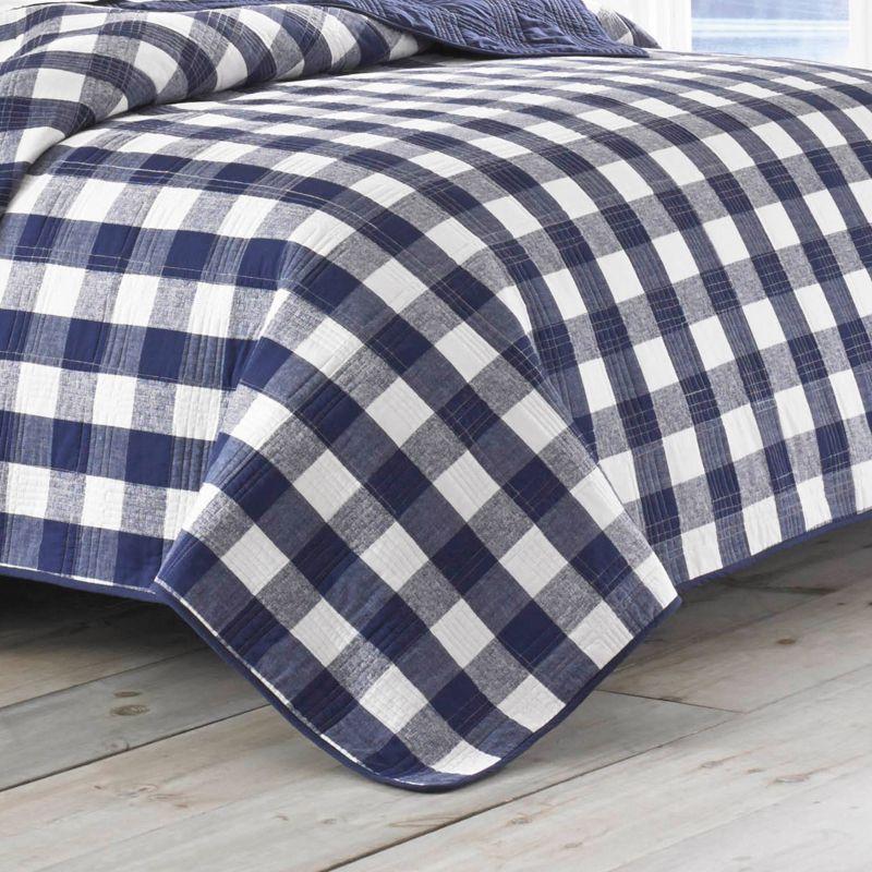 Lake House Plaid Reversible Quilt Set Blue - Eddie Bauer