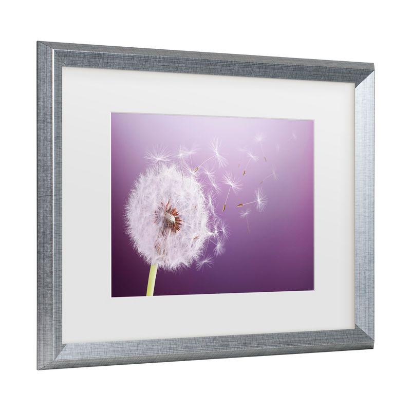 Trademark Fine Art - Bess Hamiti Dandelion Flying Matted Framed Art