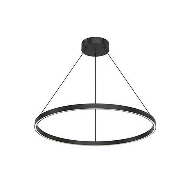 Cerchio 31.5" Black Aluminum LED Geometric Chandelier