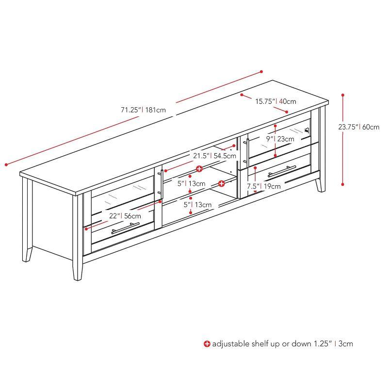 Jackson Extra Wide TV Stand for TVs up to 80" Espresso - CorLiving