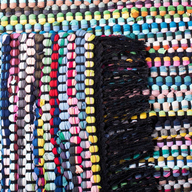 Montauk MTK251 Hand Woven, Flat Weave Indoor Area Rug - Black/Pink - 6'x9' - Safavieh