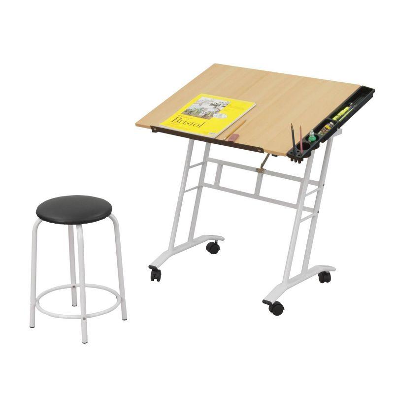 Crafton Adjustable Metal Base Drafting Table