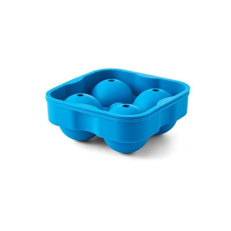 Houdini Ice Sphere Tray: Silicone Whiskey Ice Mold, Reusable  Dishwasher Safe, Turquoise Blue, 4 Cavities