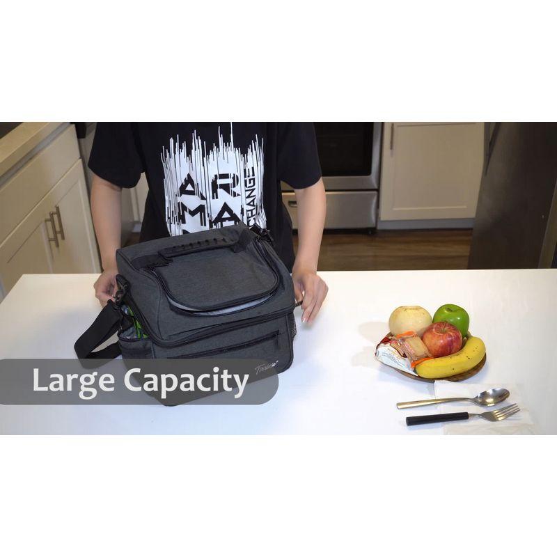 Tirrinia Tirrinia 13L/20 Cans Lunch Bag, Insulated Leakproof Reusable Meal Prep Bento Box Cooler Tote