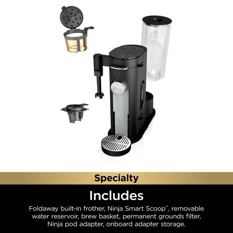Ninja Pods & Grounds Specialty Single-Serve Coffee Maker with Integrated Milk Frother - PB051: Iced Coffee System, K-Cup Compatible