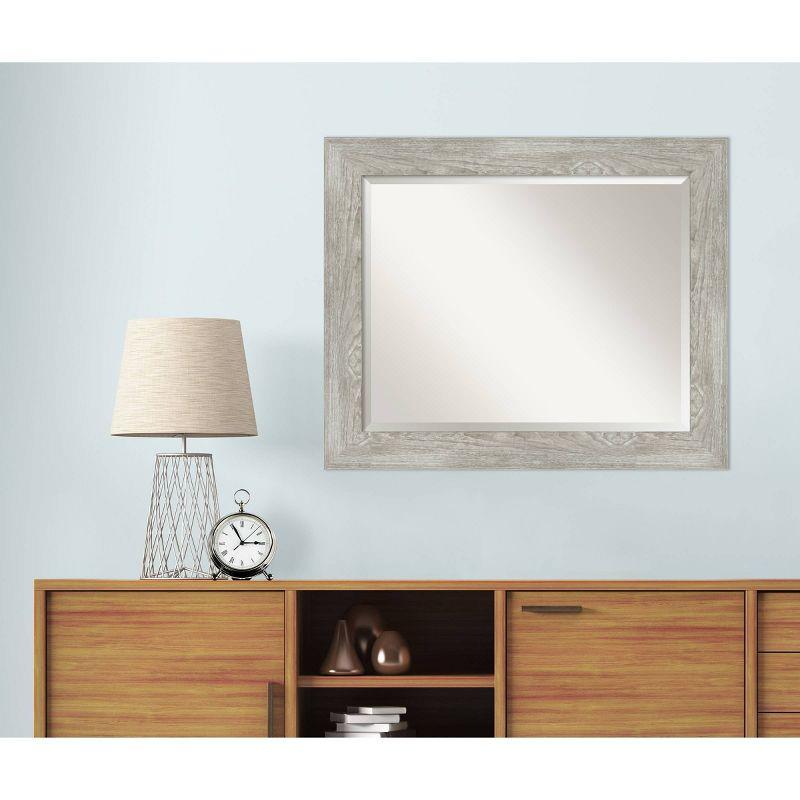 34" x 28" Dove Graywash Framed Bathroom Vanity Wall Mirror - Amanti Art: Modern, Wall Mount, Wood Frame
