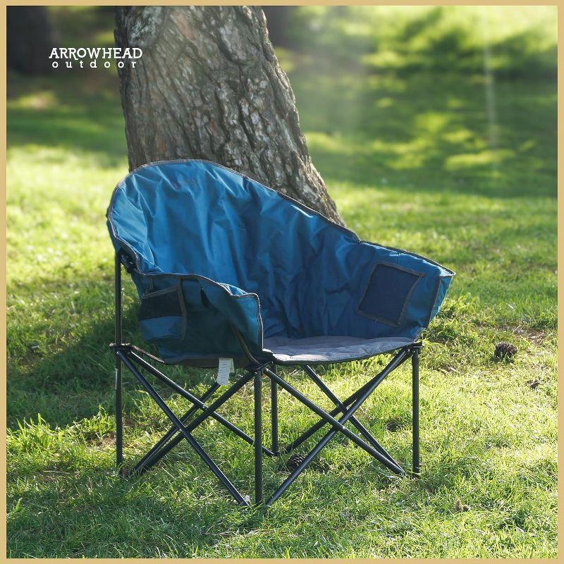 ARROWHEAD Outdoor Folding Camping Chair with Cushions