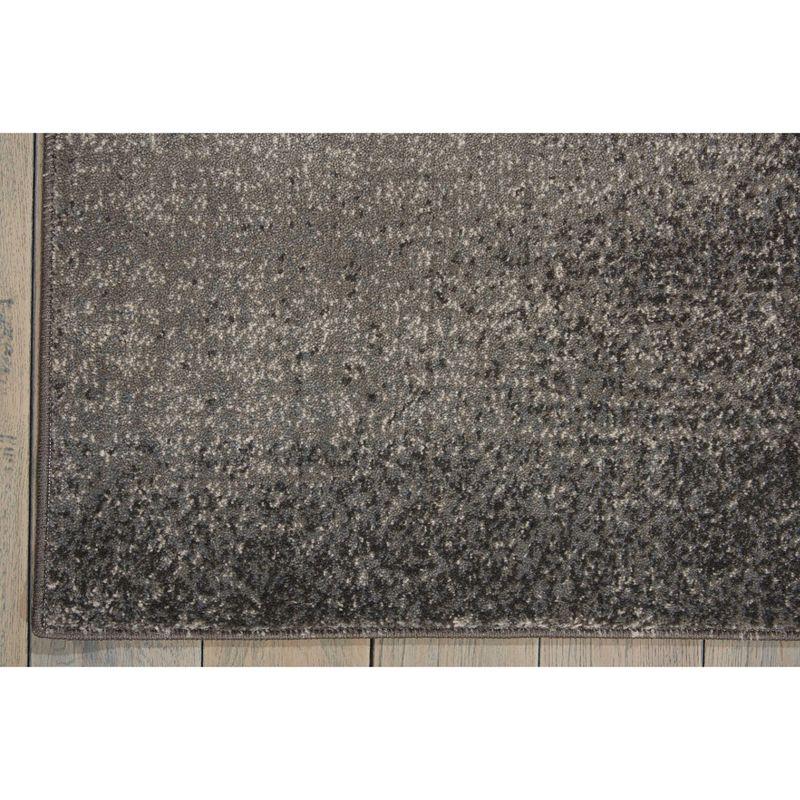 Gray Floral Synthetic 9' x 12' Handmade Area Rug